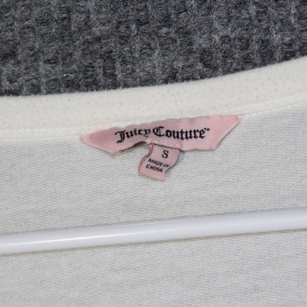 Juicy Couture Womens Small White Long Sleeve Cut Out Neck Pullover Top - Picture 3 of 7